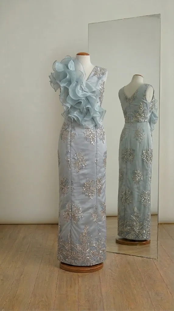vestido de gala tipo gitano hecho a mano